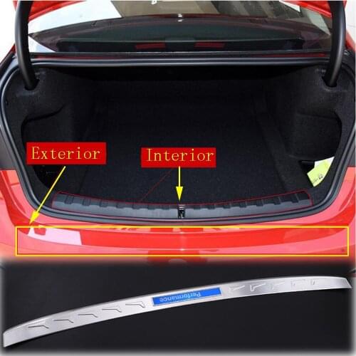 Stainless Steel Outer Rear Bumper Guard Plate Trim For BMW 3 Series G20 G28 2019-2020