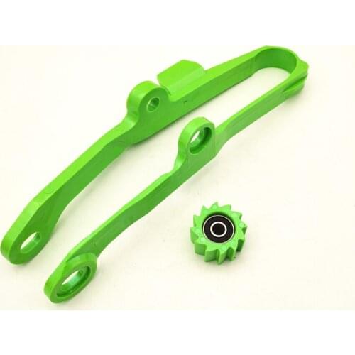 Chain Slider with Lower Roller Green For Kawasaki KX250F KX450 KXF250 KX450F 1piece