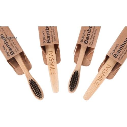 Toothbrush Bamboo Toothbrush Tongue Scraper Environmentally Friendly Product Tooth Cleaning 4-piece Family Toothbrush
