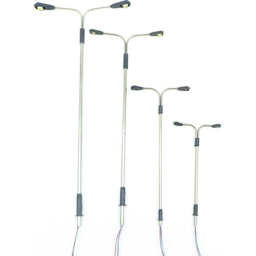 10PCS Scale Model Light Street Lamp Building Train Architectural Lighting Landscape Railway Road Sand Table Layout Diorama Metal