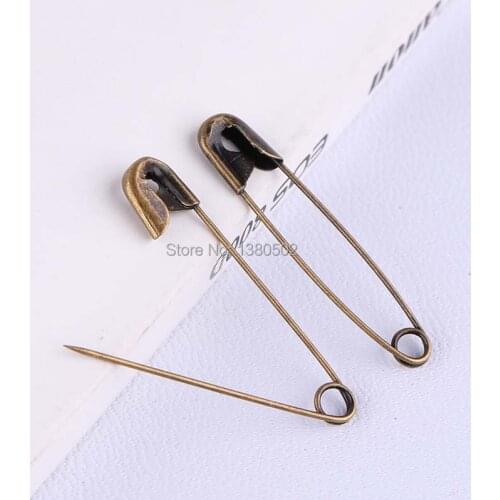 100pcs /lot mini small bronze color safety pins brooch28*6mm for label