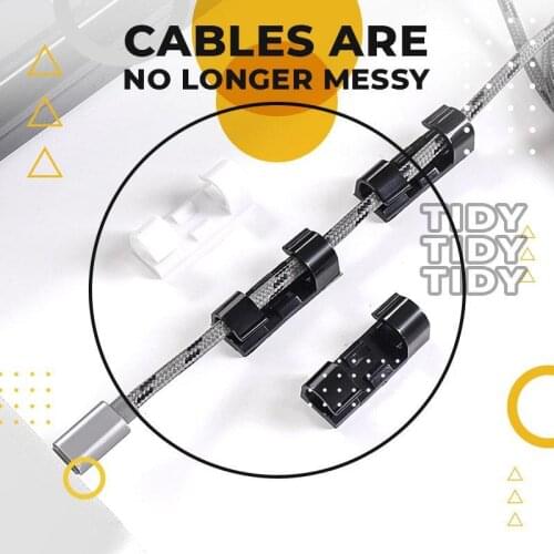20/16pcs Finisher Wire Clamp Self-adhesive Car Wire Clip Fixer Holder Cable Rectangle Plastic Mount Clamp Network Office Cable