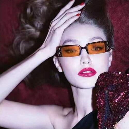 2021 New Retro Fashion Square Half Frame Women Sunglasses Trendy Men Classic Design Plastic Mirror Unisex Eye Glasses UV400