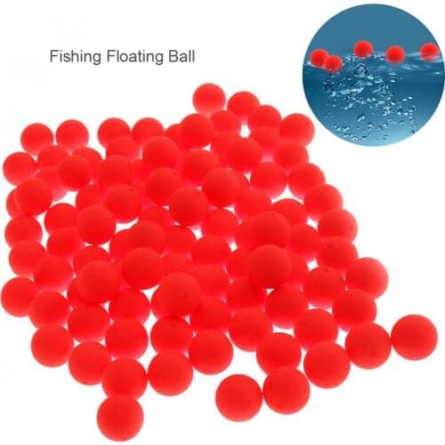 5# 100pcs/lot Red EPS Foam Fishing Floats Ball Fishing Tackles Eye-catching Beans for Saltwater / Freshwater Fish