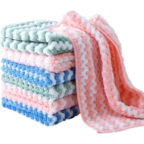6PCS Kitchen Dish Towels Reusable Kitchen Towels and Dishcloths Set Wash Cloths and Towels for Washing Dishes