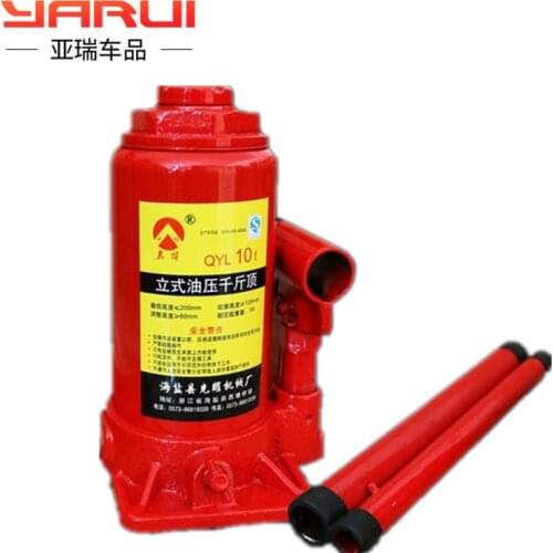 Automobile hydraulic vertical jack car with 10T10 tons hand-rolling thousand gold top SUV cross-country tire change tools