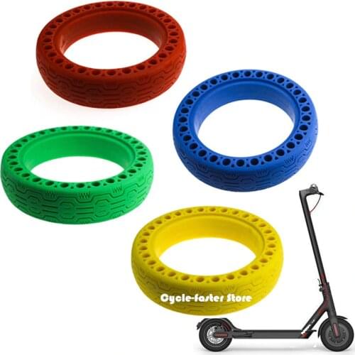 Tubeless Solid Hollow Rubber Tires For Xiaomi M365 Durable Anti-Explosion Colorful Tyre For Xiaomi Mijia M365 Electric Scooter