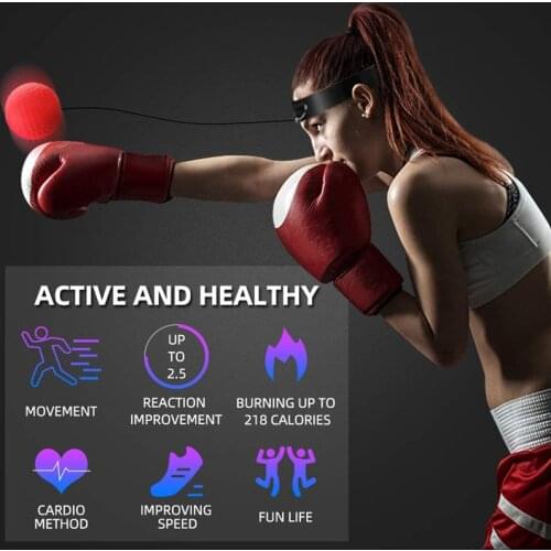 Boxing Reflex Ball Head Band Fighting Speed Training Punch Ball MMA Sanda Boxer Hand Eye Training Set For Gym Muay Thai Exercise