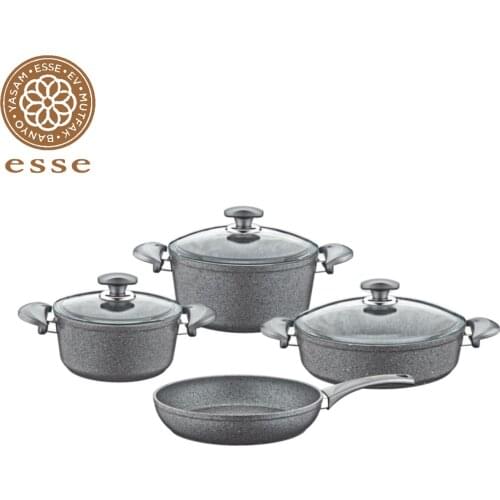 Granite Pots and pan 7pcs Set , Cookware Set , Frying Pan , Home , Kitchen , Gift , Granite Set
