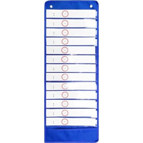 Daily Schedule Pocket Chart 26 Double-Sided Reusable Dry-Eraser Cards For Office