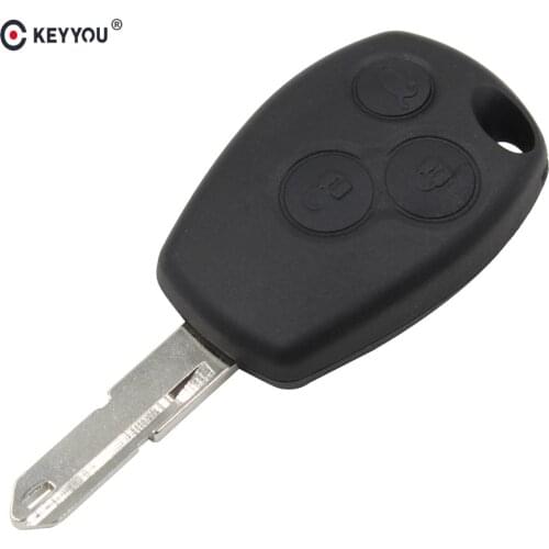 KEYYOU 3 buttons Car Remote Key Shell Case for Renault Duster Logan Fluence Clio Vivaro Master Traffic Kangoo Megane laguna