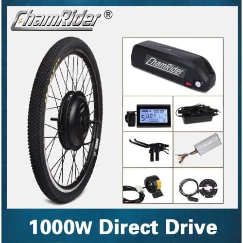 1000W 48V 52 13AH 17AH E-Bike Electric Conversion Kit XF39 XF40 30H Driect Drive Motor MXUS Hailong Battery LCD Freehub