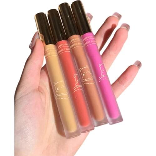 Natural Liquid Blush Long Lasting Lip Gloss Matte Velvet Liquid Lipstick Waterproof Moisturizing ​Lip Makeup Cosmetic TSLM1