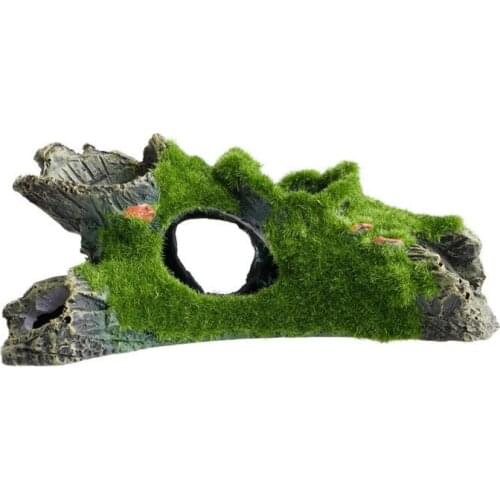New Aquarium Resin Mountain View Moss Tree House Cave Fish Tank Ornament decoration