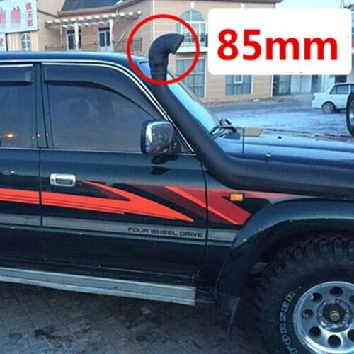 3" /3.5" Black Car Air Intake Ram Fit Off Road Replacement Mudding Snorkel Head Air Intake Ram For Landcruiser VDJ76/VDJ78/VDJ79