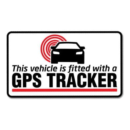 Warning Car Sticker PVC GPS Tracker Fitted Decal Waterproof Sunscreen Stickers Automobile Accessories,11cm*6cm
