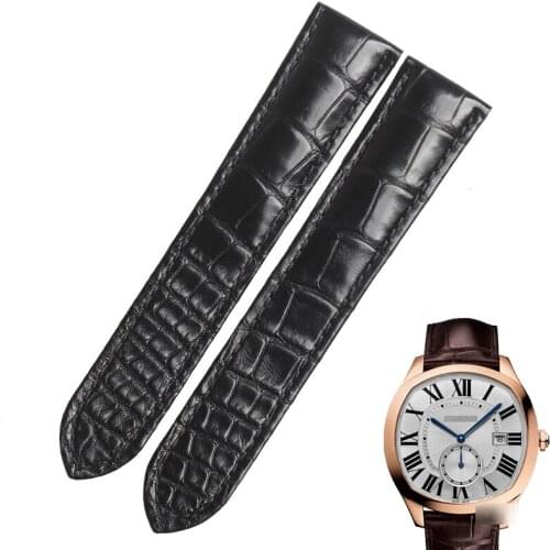 WENTULA watchbands for DRIVE DE CARTIER WSNM0009 alligator skin /crocodile grain WSNM0008 W4100013 WSNM0005