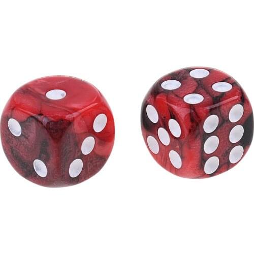 20Pcs Red Black Six Sided D6 Dice Dies For Dungeons & Dragons Role Play Accs