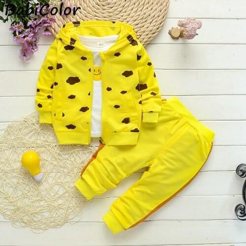 Spring Autumn Kids Tracksuits Girls Clothes Baby Cotton Jacket +Pants 3Pcs/Set Toddler Fashion Clothing