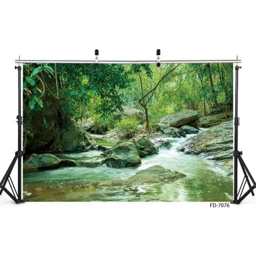 Vinyl Photographic Backgrounds for Photo Studio Forest Stream Scenery Children Baby Portrait Pets Backdrops Photocall Photobooth