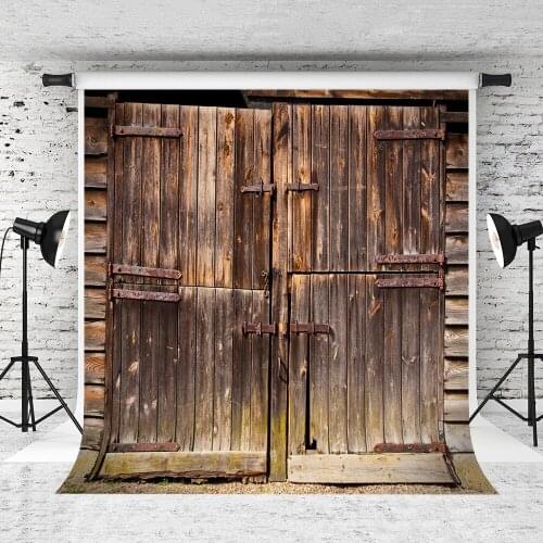 VinylBDS 5x7ft Retro Door Background For Photography Children Background Photography Wooden Washable And Seamless Photo Backdrop