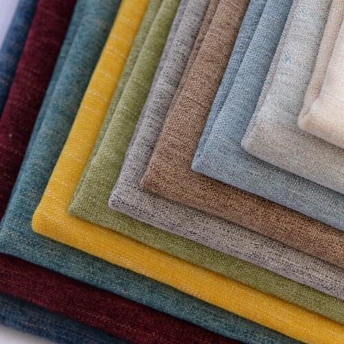 100cmx145cm High-end Thick Solid Color Sofa Fabric Cotton Linen Chenille Sofa Cover Tablecloth Handmade DIYApparel Sewing Fabric
