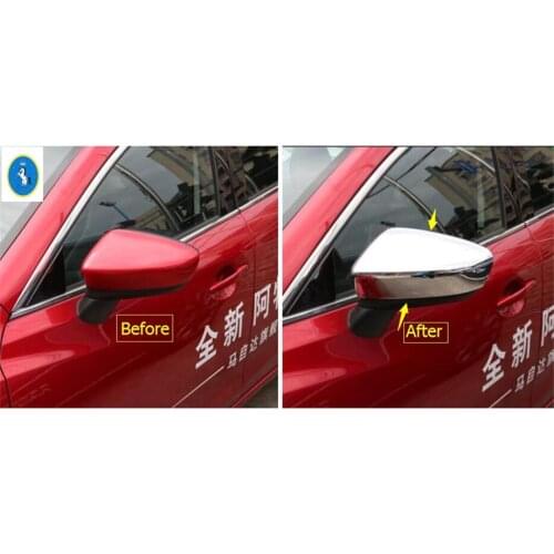 Yimaautotrims For Mazda 6 Sedan & Wagon 2013 2014 2015 ABS Bright Accessories Side Door Rearview Mirrors Protection Cover Trim