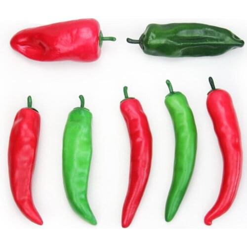 050 Simulated Pepper fake Green Red Pepper/Simulated Vegetable Fake Pepper Model