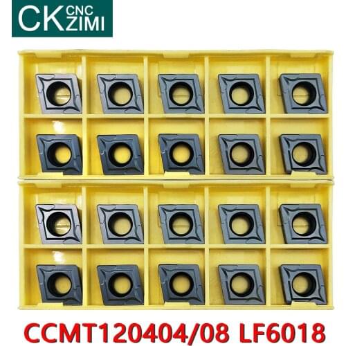 10PCS CCMT120404 LF6018 CCMT120408 LF6018 CNC Stainless Steel Cutting Tools Tungsten Carbide Inserts metal lathe tools CCMT 1204