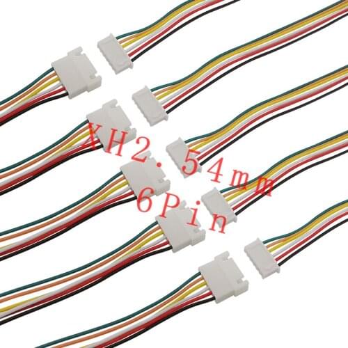 2/5/10Pairs JST XH XH2.54 2.54mm Pitch 6 Pin Plug Male Female Jack Socket Wire Cable Connector Length 20CM 26AWG
