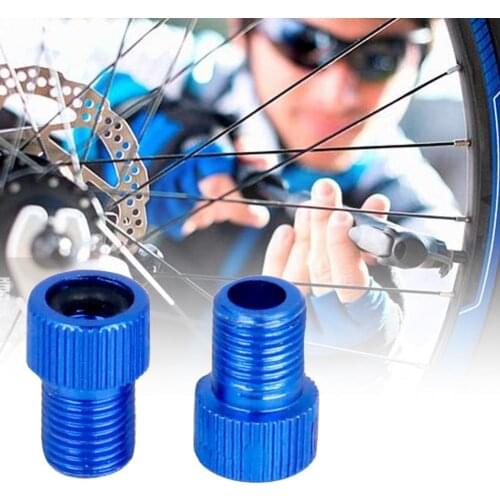 2Pcs Aluminum Alloy Bike Valve Adapter SV to AV Easy to Use Solid Golden Cycling Valve Adapter for Cycling Bicycle Accessories