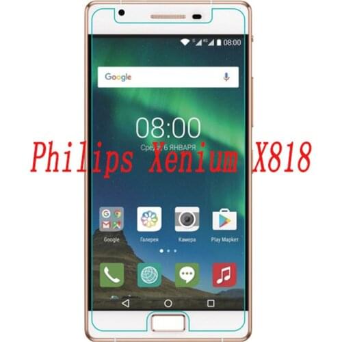 2PCS NEW Screen Protector phone For Philips Xenium X818 phone Tempered Glass SmartPhone Film Protective Screen Cover