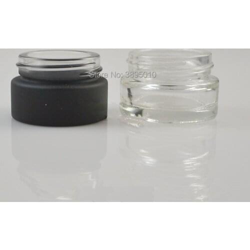 5g Cream Jar with black Lid Vial Women Cosmetic Container Small Pot Eyeshadow Bottle F1068
