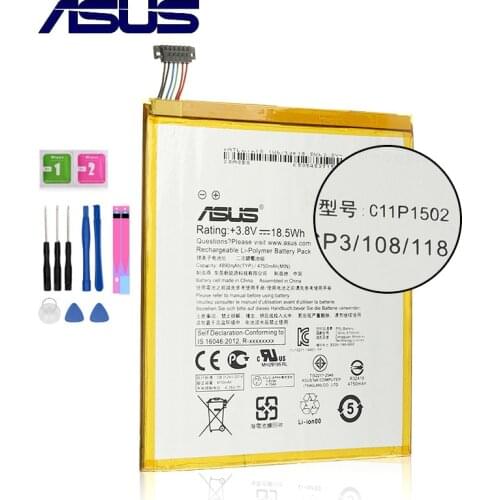 Original Battery For ASUS ZenPad 10 Z300C Z300CL Z300CG C11P1502 Battery 4890mAh Full Capacity