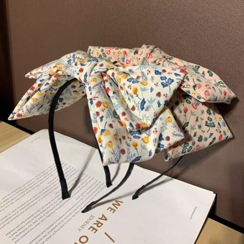 Korean Hair Accessories for Women Large Bowknot Headband Girl Wide-edge Cute Hairbands