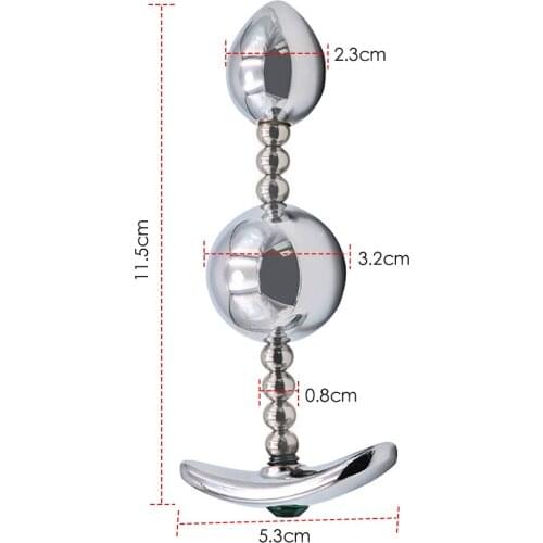 Anal Plug Heart Stainless Steel Crystal Anal Plug Removable Butt Plug Stimulator Bendable Anal Sex Toys Prostate Massager Dildo