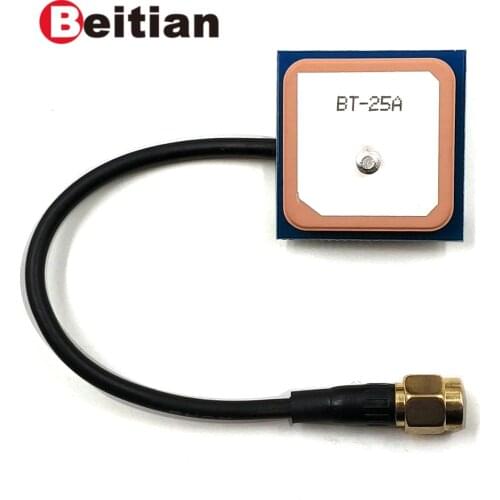 BEITIAN,GPS antenna 32dB High Gain internal active patch GPS antenna RG174 cable SMA male connector, BA-25A