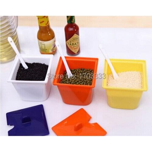 Free shipping 3pcs/set Color Seasoning Pot Spice Rack And Cruet Quality Goods (72 sets/lot) #RX47