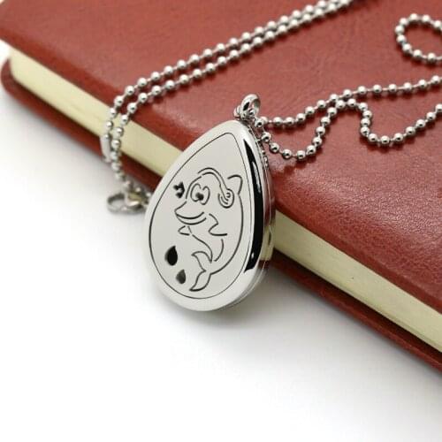 CMP0037 5pcs/lot Tear Drop Metal diffuser pendant Jewelry Essential Oil Diffuser Pendant Stainless Steel Car Perfume Lockets