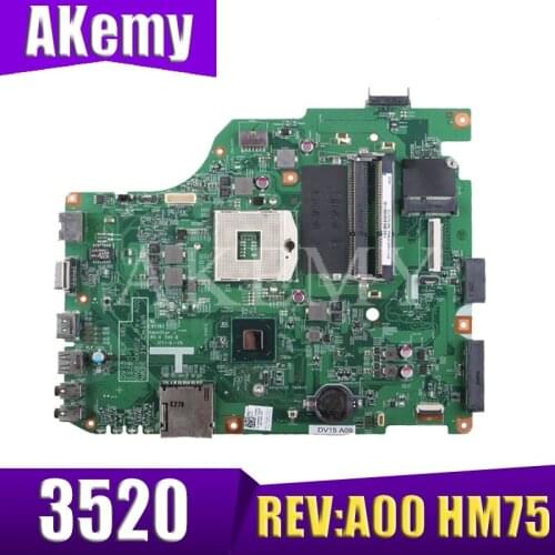 For DELL 3520 DV15 MLK MB 11280-1 PWB:MXRD2 REV:A00 laptop motherboard For DELL INSPIRON 3520 HM75 Test
