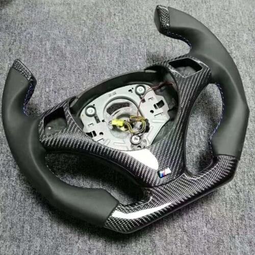 Cuatomized F1 Racing Carbon Fiber Steering Wheel Alcantara Leather compatible for BMW M3/M4/M5/M6 2009-2013