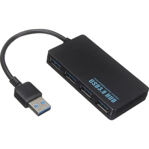 New Arrival 4-Port USB 3.0 Hub Super Speed Data Transfer Laptop Splitter Adapter For PC Laptops Computer