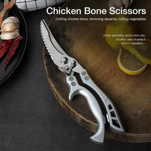 Chicken Bone Scissors Multifunctional Kitchen PowerfuL Sharp Duck Fish Cutter Shears Stainless Steel Scissor Cook Scissors Knife