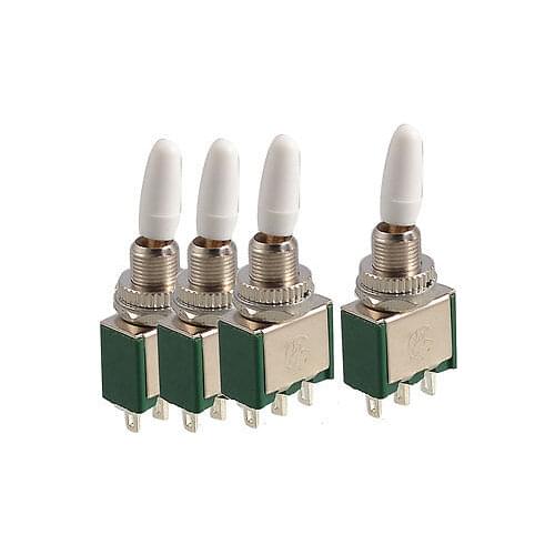 AC 250V 2A Single Pole Double Throw SPDT 3 Pins Toggle Switch 5 Pcs KNX1*2