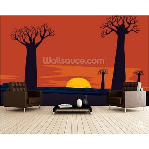 Custom children wallpaper,Boab Trees,3D cartoon murals for childrens room sofa backdrop waterproof wallpaper papel de parede