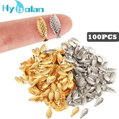 Fishing Sequin Noise Silver Gold 100Pcs Metal Copper Spinner Lure Tackle Spoon Accessory Not Hurt Line Smooth DIY tool