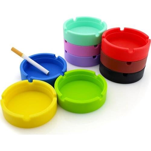 Silicone Soft Round Ashtray Ash Tray Holder Portable Rubber Silicone Soft Eco Friendly Round Ashtray Ash Tray