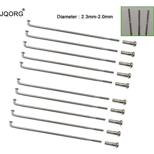 13G-14G Diameter 2.3-2.0mm Butted Material 304 Stainless Steel Sliver Color Round Body J-bend Electric Bicycle Spokes With Nuts