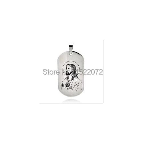 Hot sales Stainless Steel JESUS Dog Tag best-selling Religious figures dog tags Stainless steel laser engraved dogtag