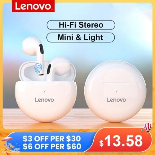 Lenovo HT38 TWS Bluetooth Earphones Stereo Wireless V5.0 Bluetooth Headphones Bass Music Earbuds Touch Control Long Battery Life